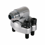 WFG / WFG-X - SAE-90° Flange adapter JIC 37° - forged